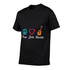 Peace Love Ukulele  Eco-friendly Material T-Shirt