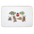Watercolor Critters  Slip-Resistant Bath Mat