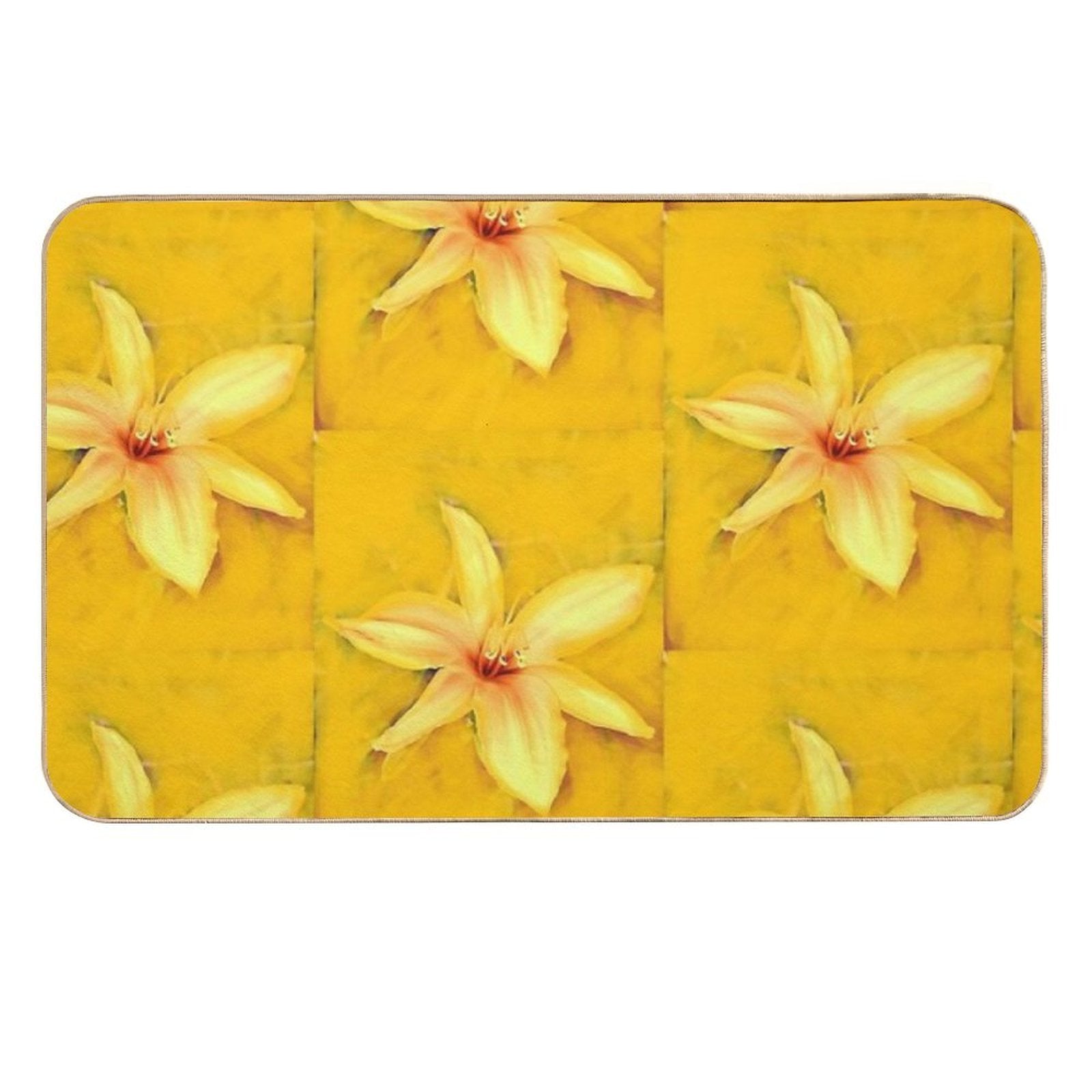 Star Yellow Lilly  Slip-Resistant Bath Mat