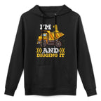 1st Birthday Boy, Im 1 And Digging It Truck Moisture-Wicking Hoodie