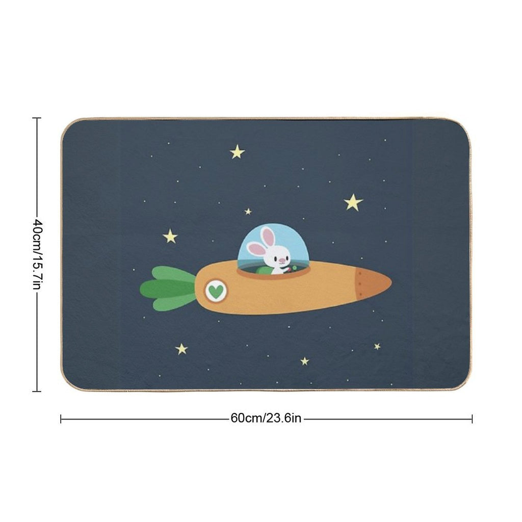 An Army of Space Bunnies  Absorbent Bath Mat