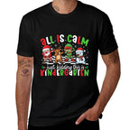 All Is Calm Just Kidding This Is Kindergarten Christmas Kids  High-quality Stitching T-Shirt
