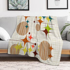 Eames Era Starbursts And Globes 4 (bkgrnd) Comfort Throw Blanket