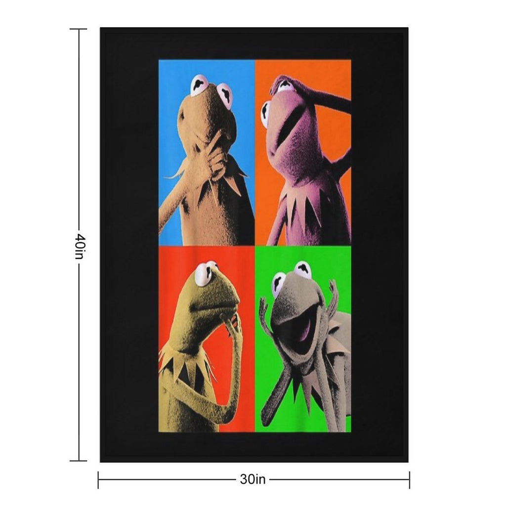 The Muppets Kermit The Frog Pop Art Lightweight Throw Blanket