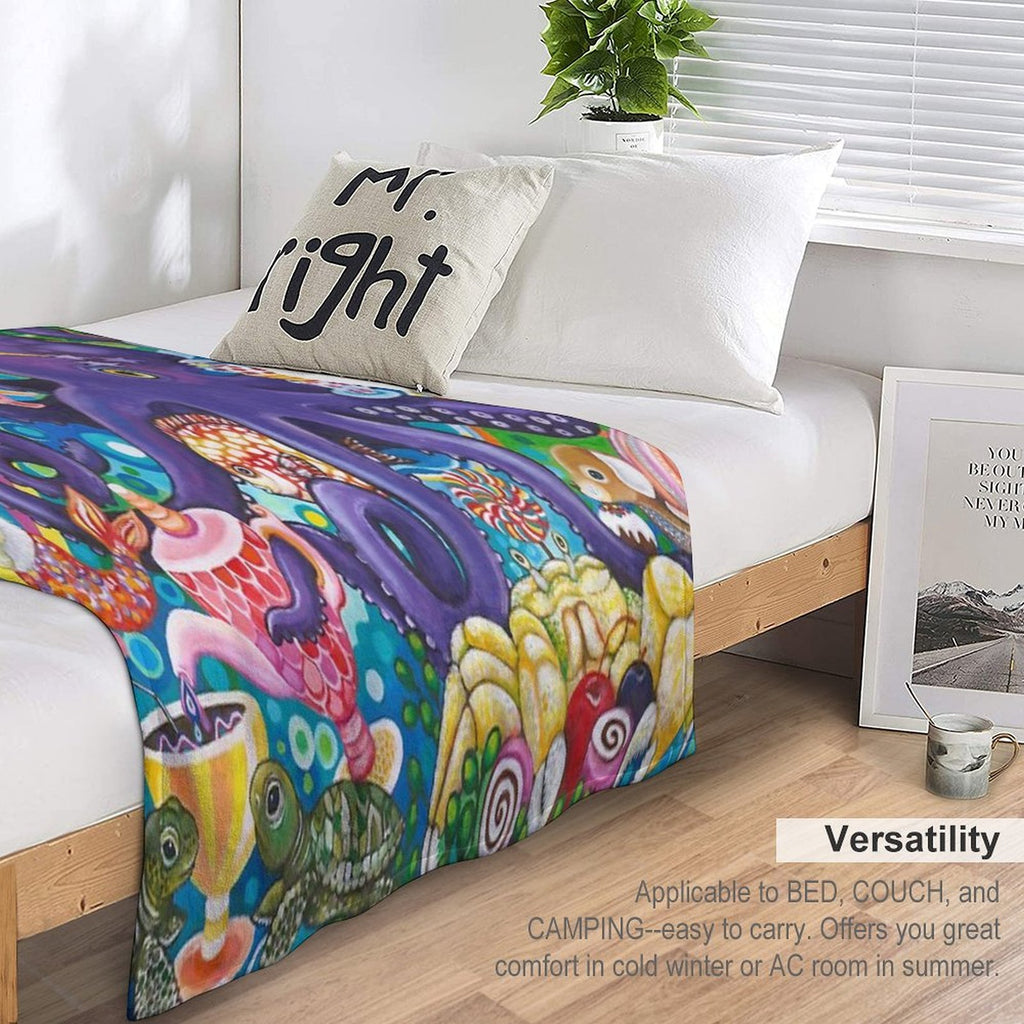 Sea Picnic Sustainable Throw Blanket