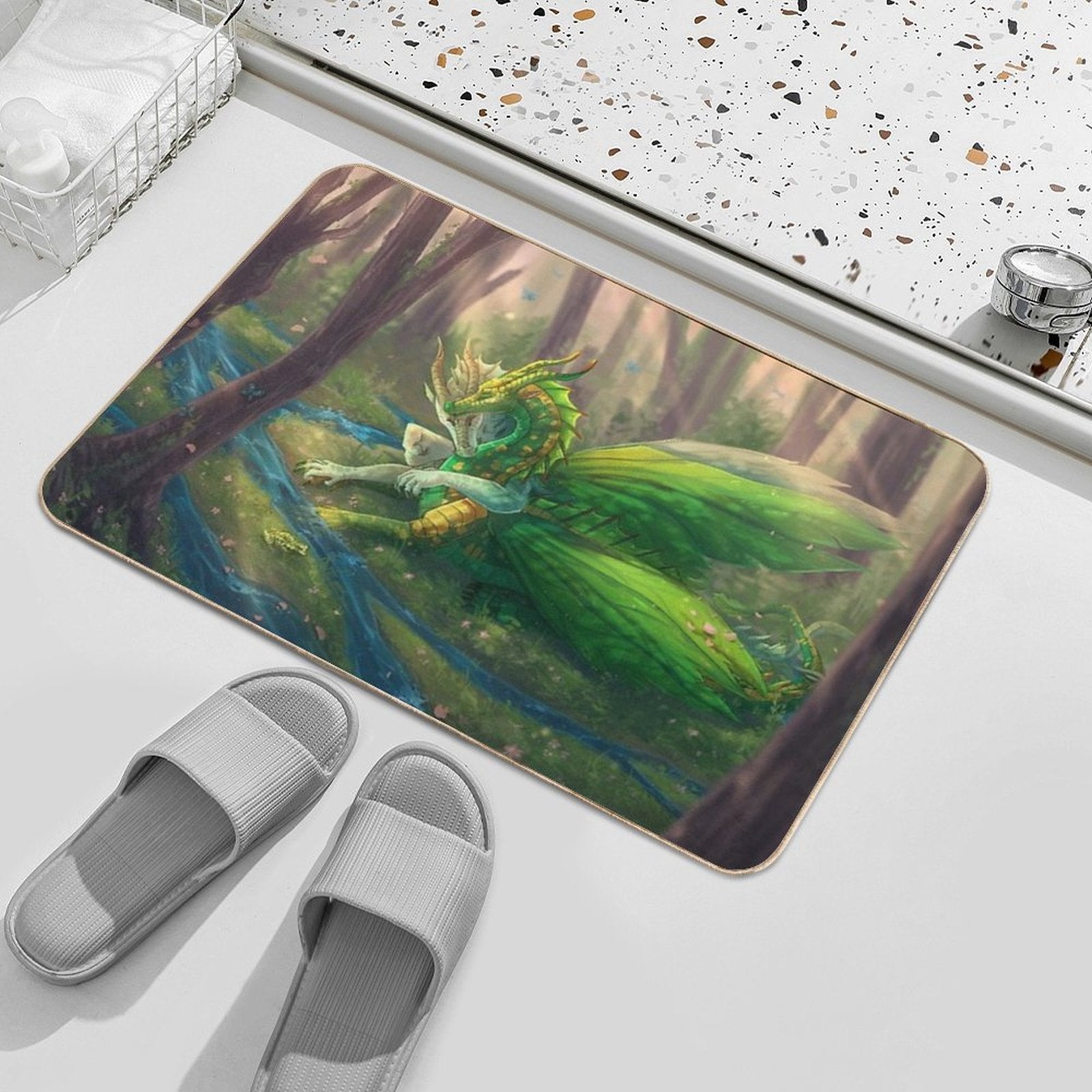 Wings of Fire - Sundew And Willow  Fade-Resistant Bath Mat