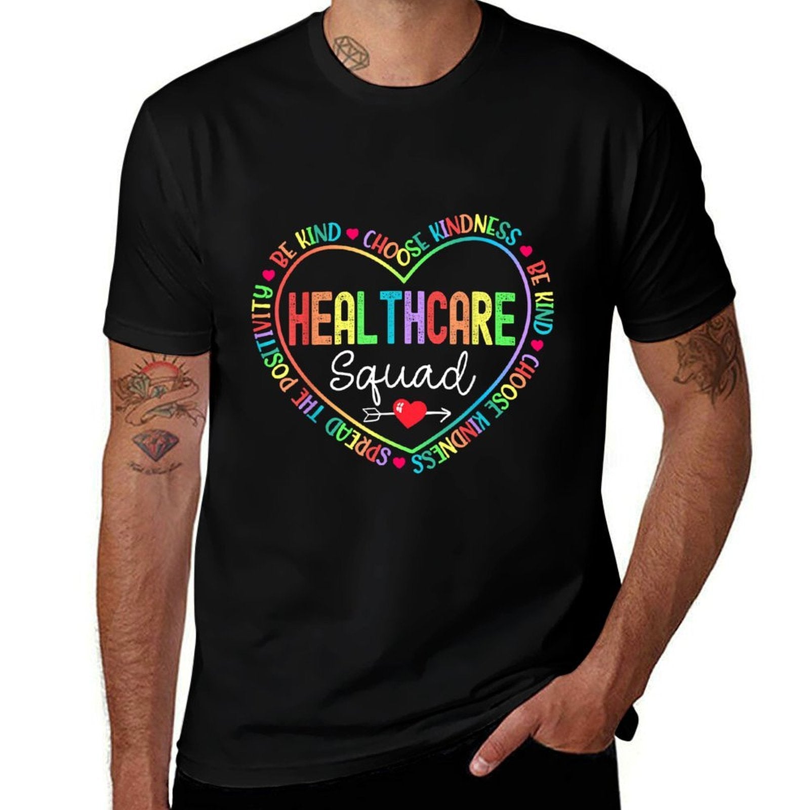 Healthcare Squad Life Health Care Worker Appreciation Week  Trendy Pattern T-Shirt