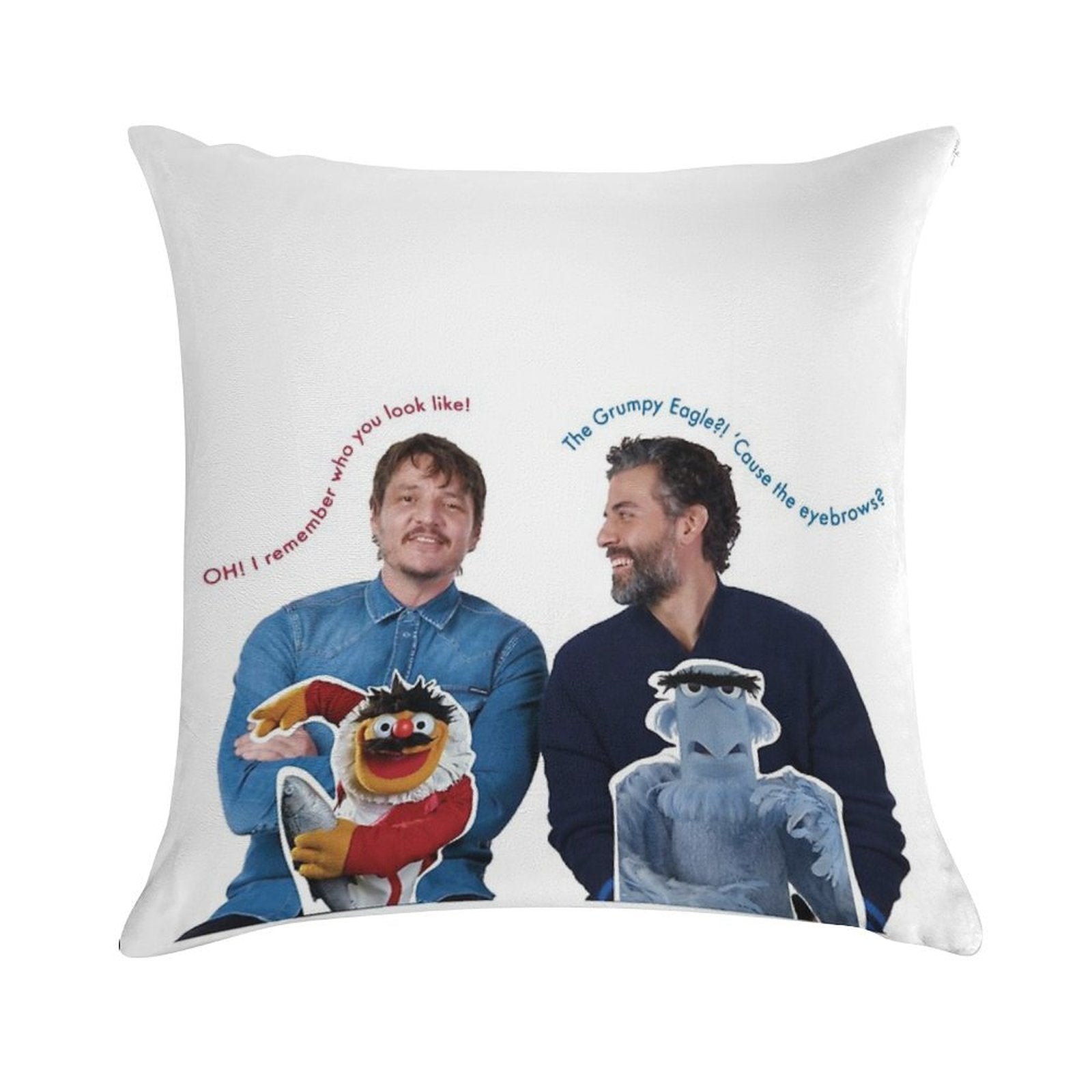Muppets Pedro Pascal And Oscar Isaac Are Friendship Goals Soft Decorative Cover Throw Pillow