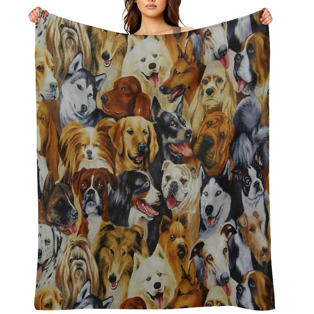 Dog Lovers Quick-dry Throw Blanket