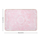 Watercolor White Mandala Flower Pink Design  Absorbent Bath Mat