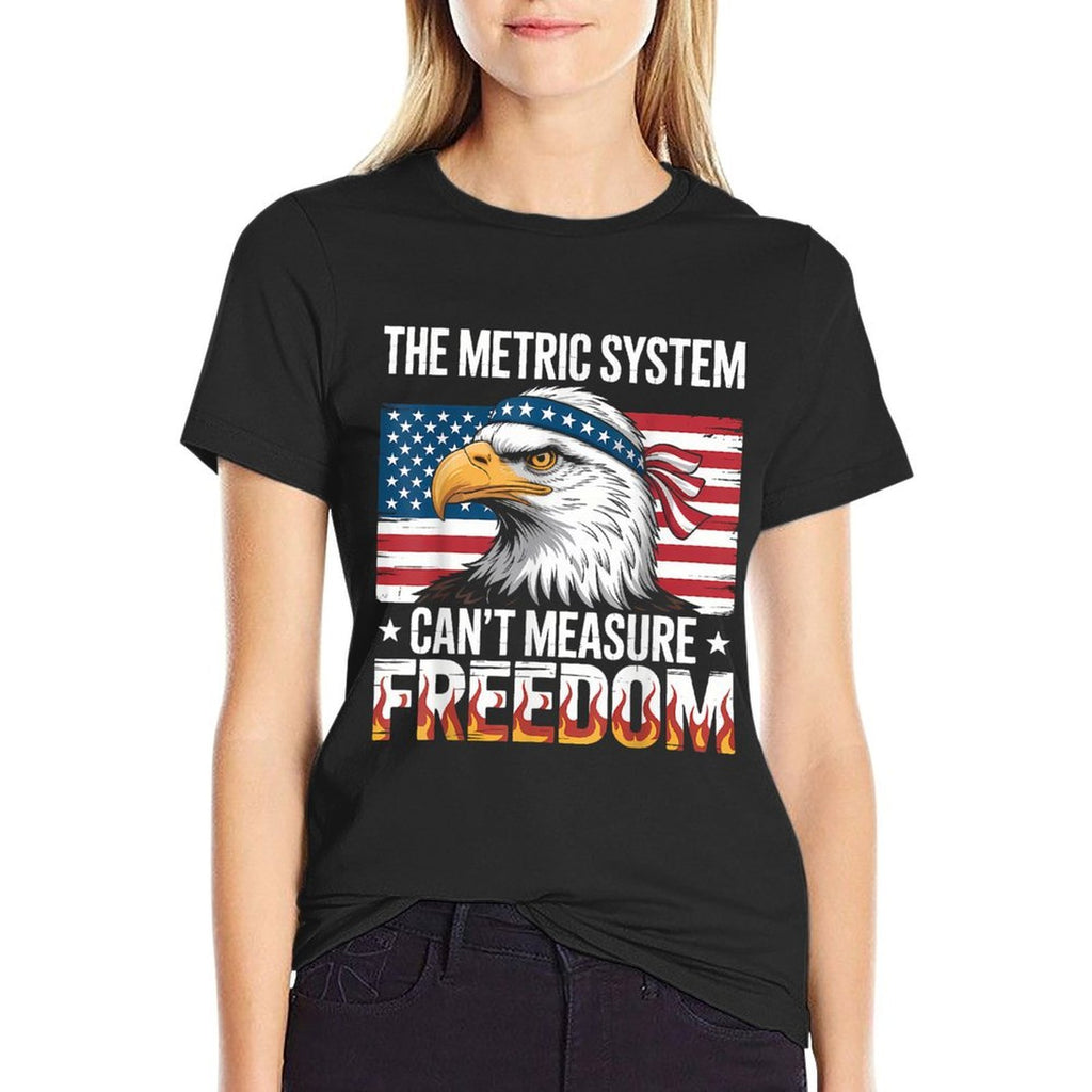 The Metric System Cant Measure Freedom America Eagle Meme  Polyester Blend T-Shirt