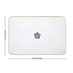 Zebra Print Flower Durable Bath Mat