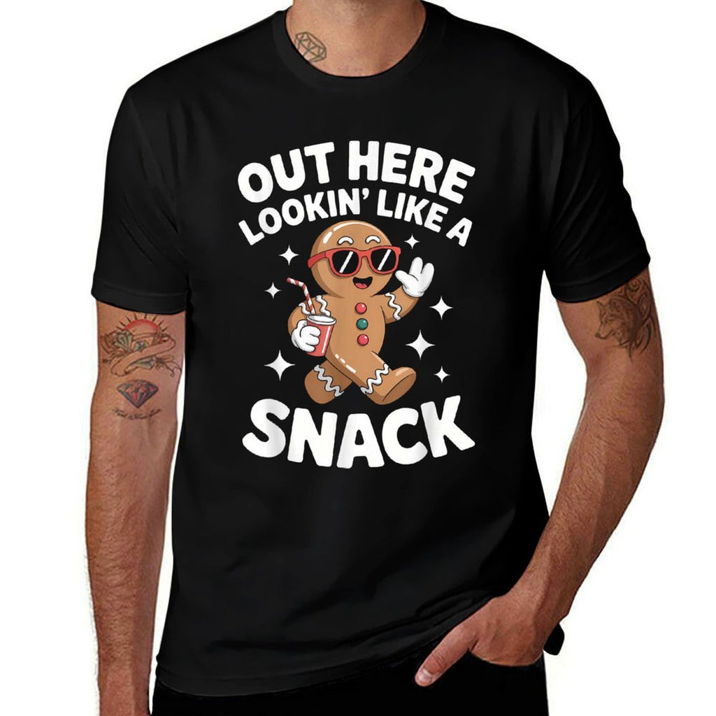 Out Here Looking Like A Snack Gingerbread Man Christmas  Relaxed-fit T-Shirt