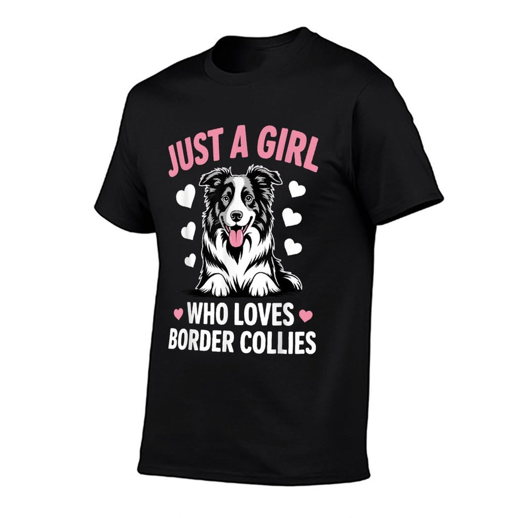 Cute Border Collie Art For Women Girls Border Collie Lover  Trendy Pattern T-Shirt