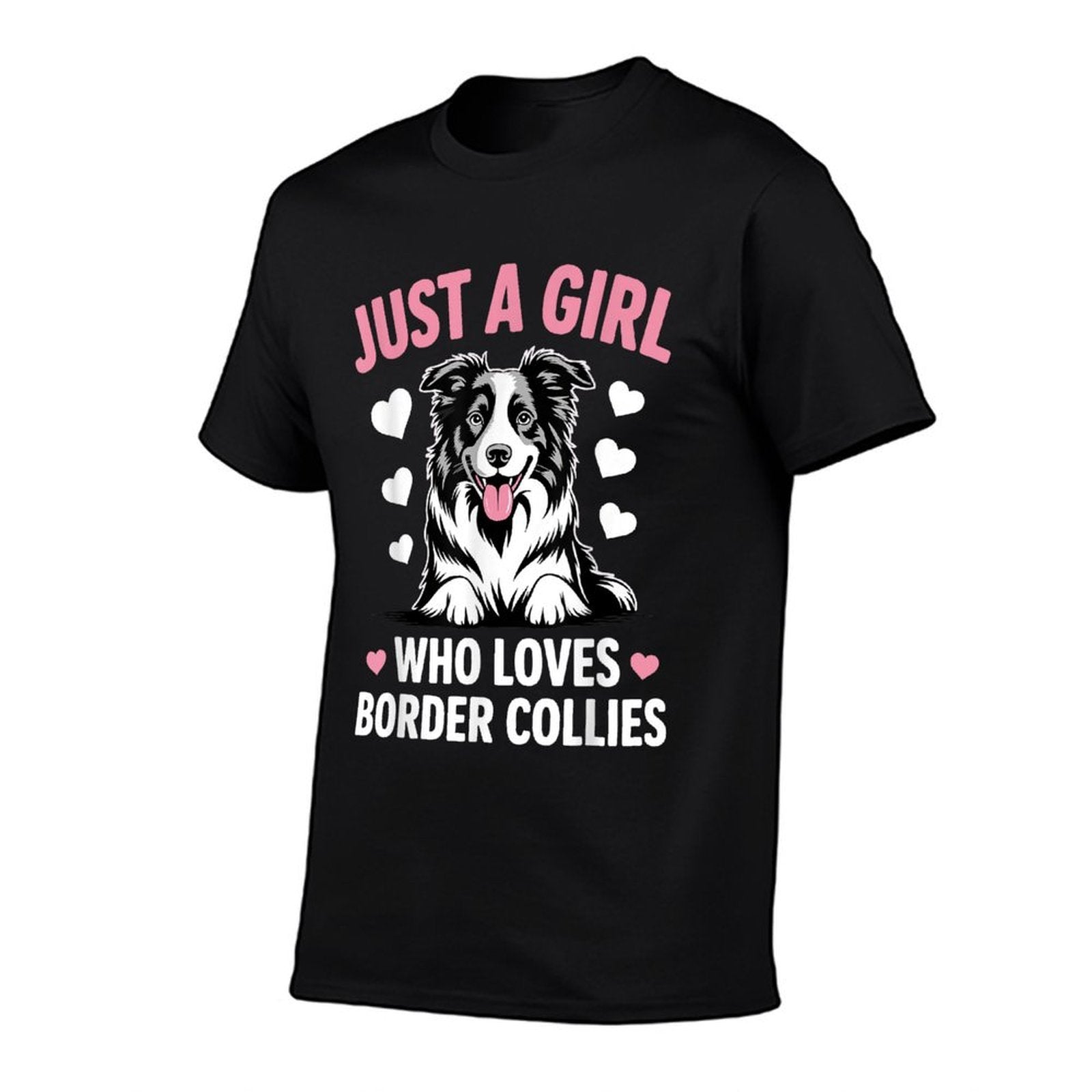 Cute Border Collie Art For Women Girls Border Collie Lover  Trendy Pattern T-Shirt