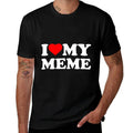 I Love My Meme I Heart Family Grandma  Graphic-printed T-Shirt