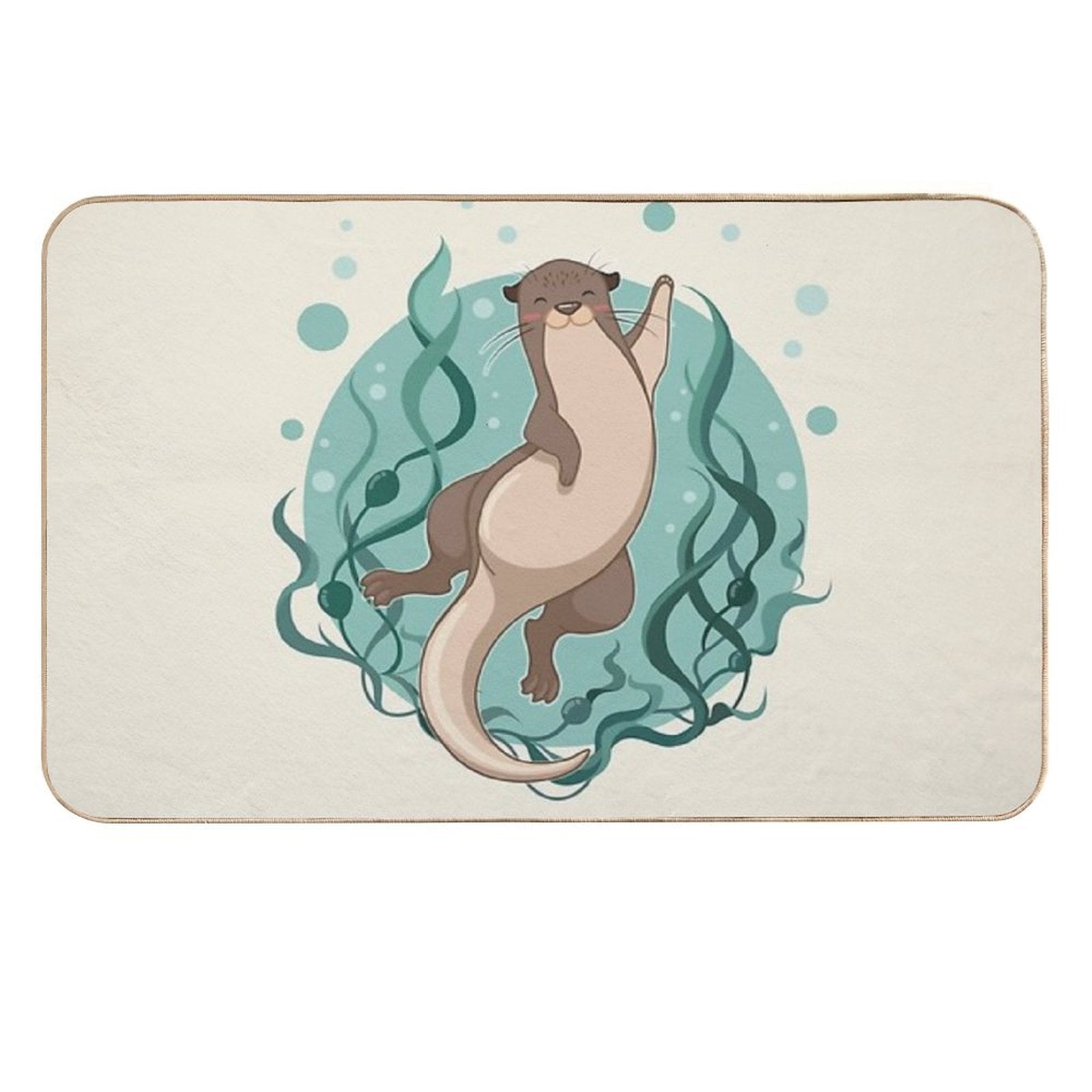 Otter Waving  Versatile Bath Mat