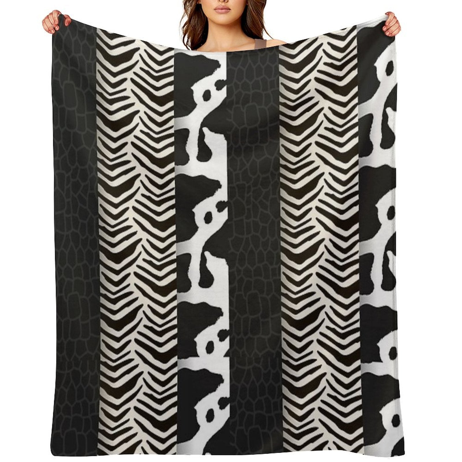 Patchwork Velvety-soft Throw Blanket