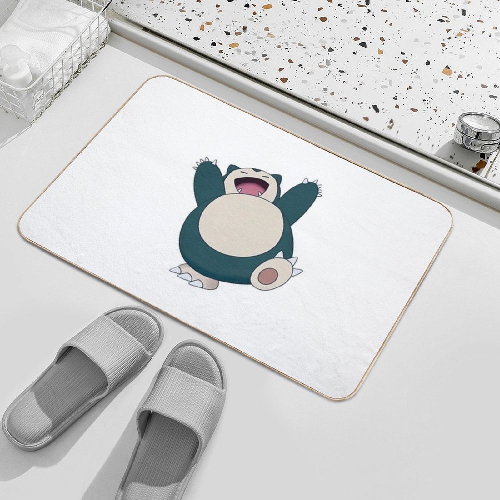 Funny Cute Snorlax Cartoon Anime Meme  Slip-Resistant Bath Mat