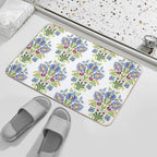 Hungarian Folk Design Violet  High-Traffic Bath Mat