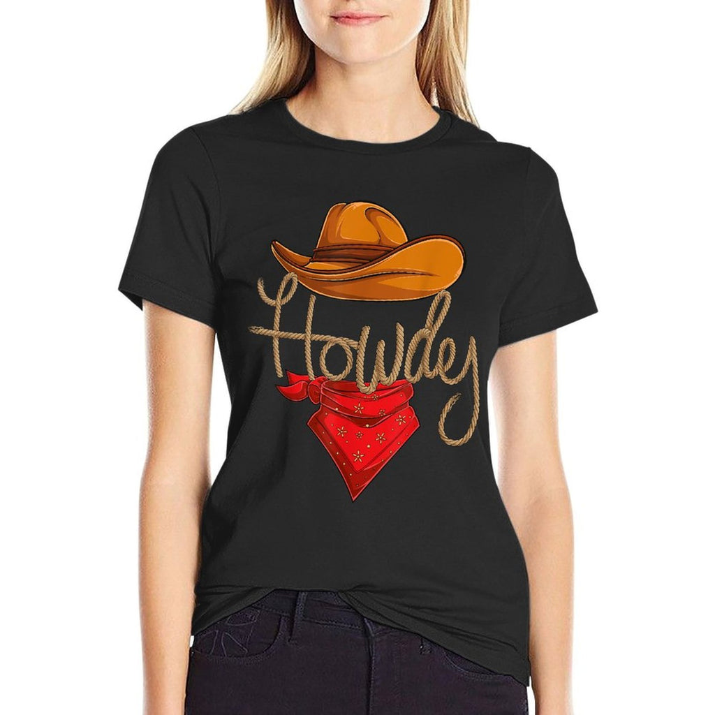 Howdy Cowboy Cowgirl Western Country Rodeo Howdy Men Boys  Relaxed-fit T-Shirt