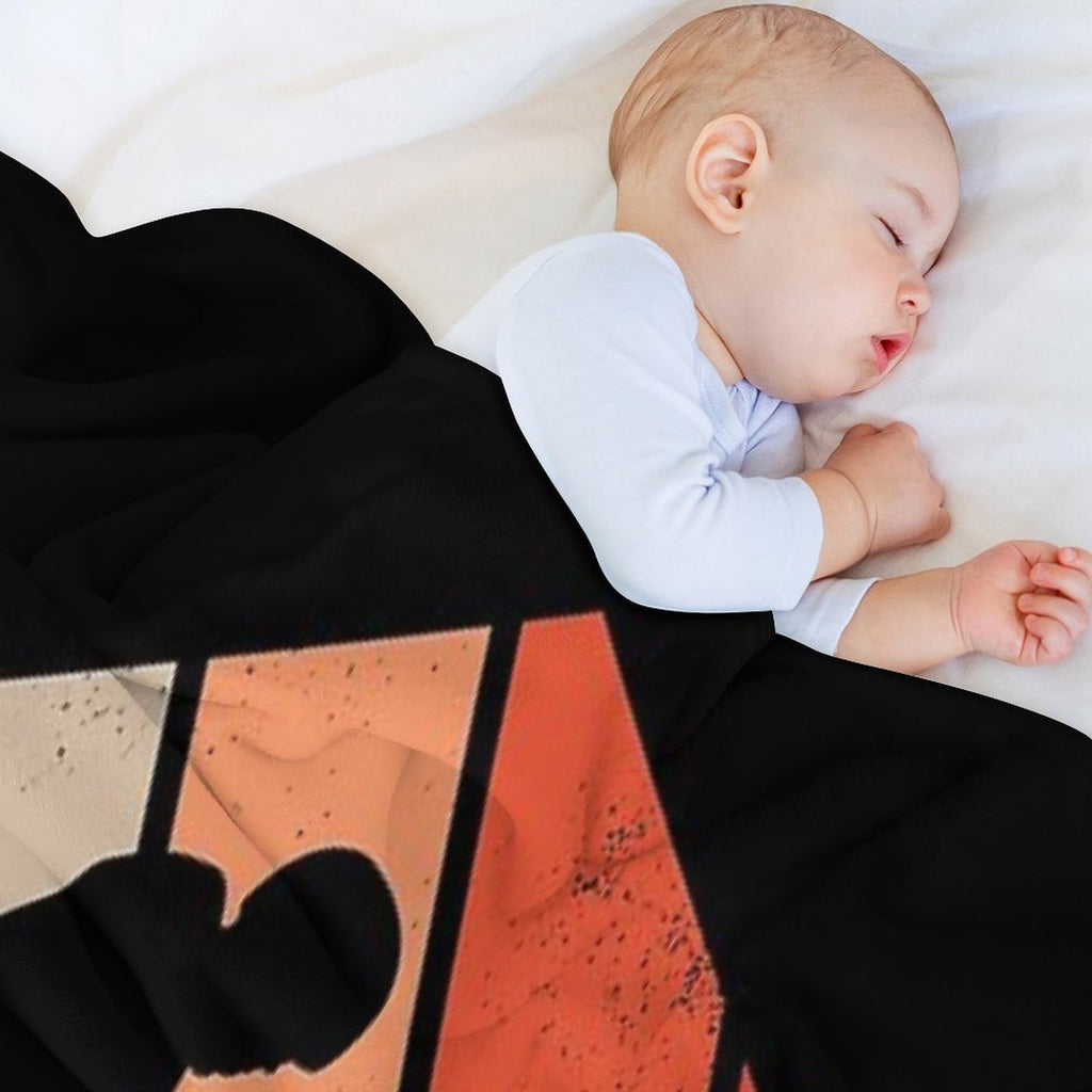 Cool Retro BMX Rider Doing Freestyle Gift-ready Throw Blanket