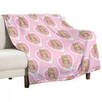 Britney Illustration in A Heart Eco-conscious Throw Blanket