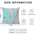 Preppy Abstract Pastel Lilac Purple Turquoise Aqua Blue Swirls Soft Luxury Feel Throw Pillow
