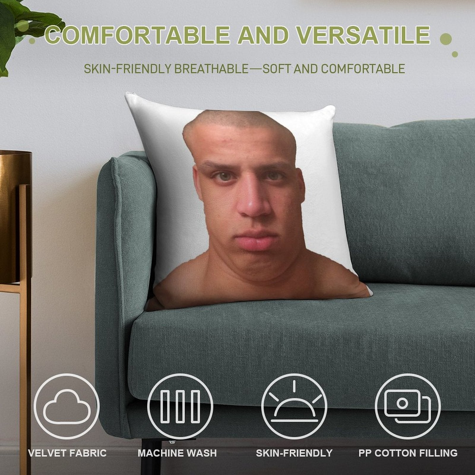 Tyler1 Selfie Soft Luxury Feel Throw Pillow