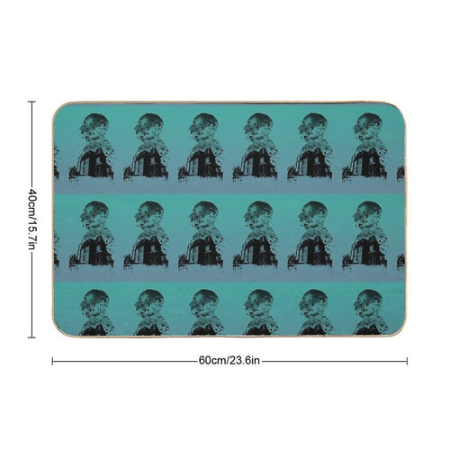 Alfred Hitchcock Collage - Gradient  Long-Lasting Bath Mat