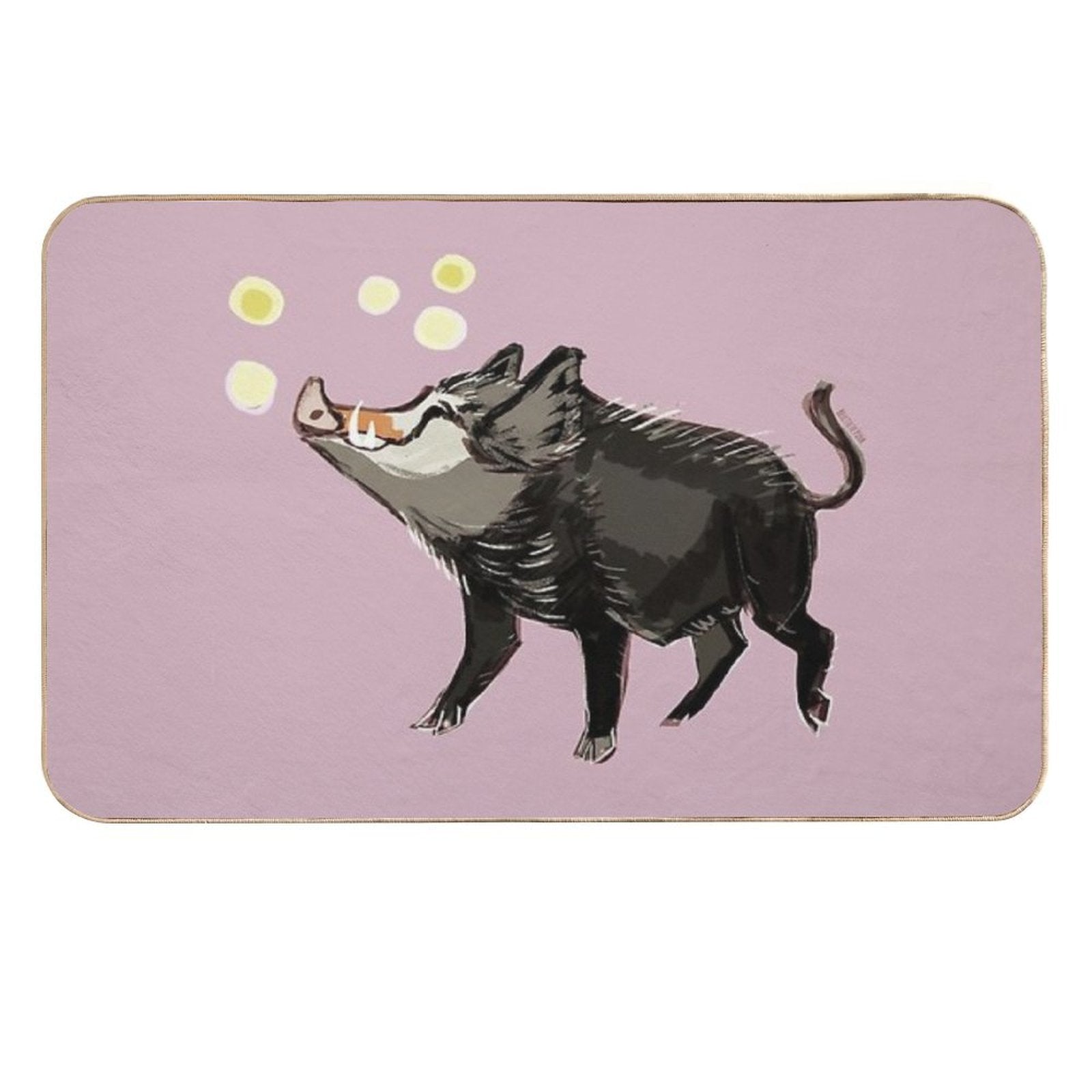 Wild Boar #2  High-Traffic Bath Mat
