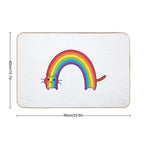 Rainbow Cat  Pet-Safe Bath Mat