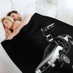 1982 DeLorean DMC-12 Iconic Artwork - Retro Car Art Shrink-resistant Throw Blanket