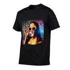 Funny Mona Lisa Bubblegum Gum Leonardo Da Vinci  Tagless Design T-Shirt