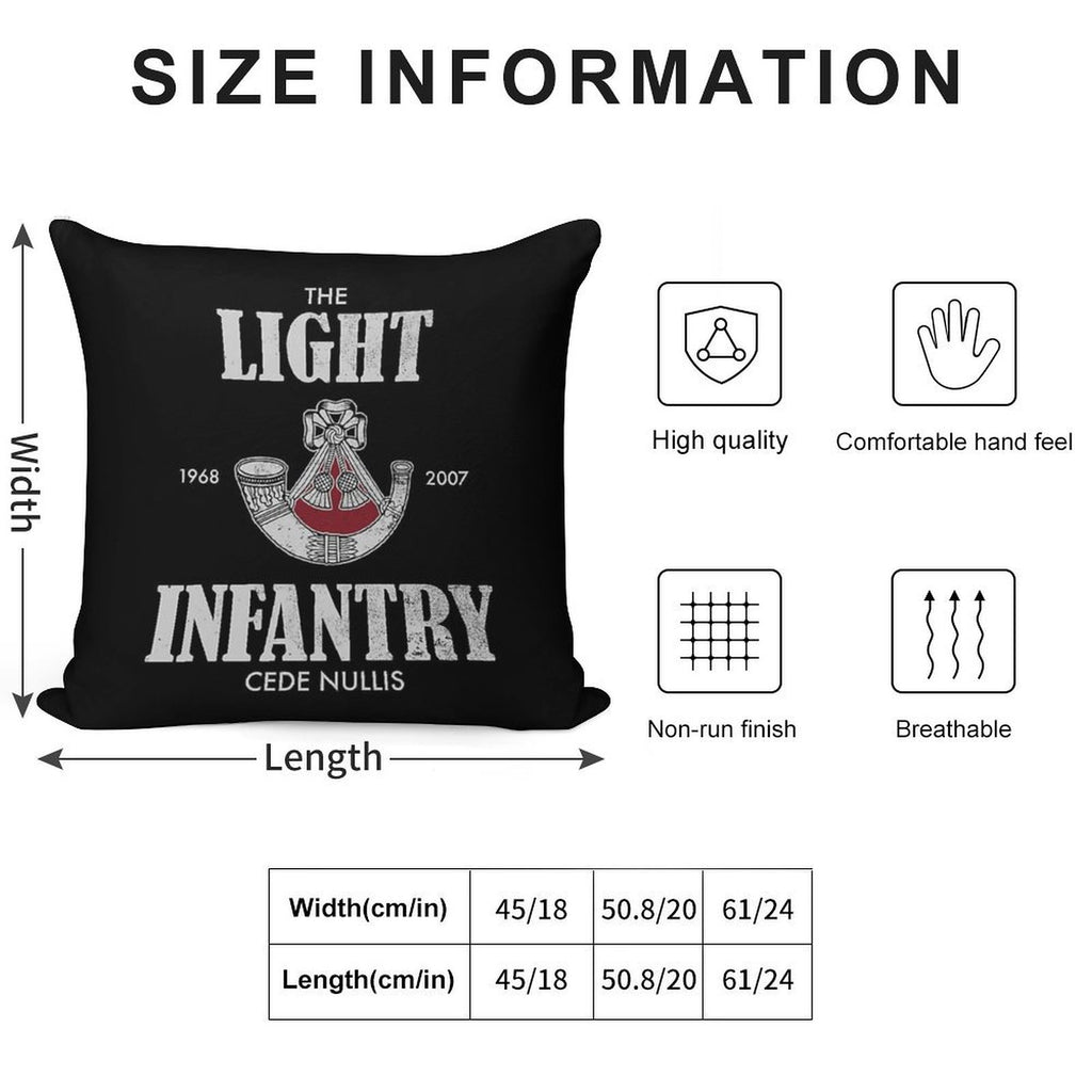 The Light Infantry (distressed) Soft Anti-Pilling Throw Pillow