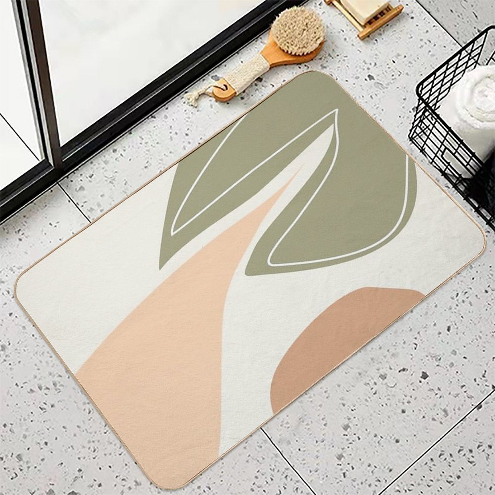 Abstract Graphic Geometric Art Vol.08  Easy Maintenance Bath Mat