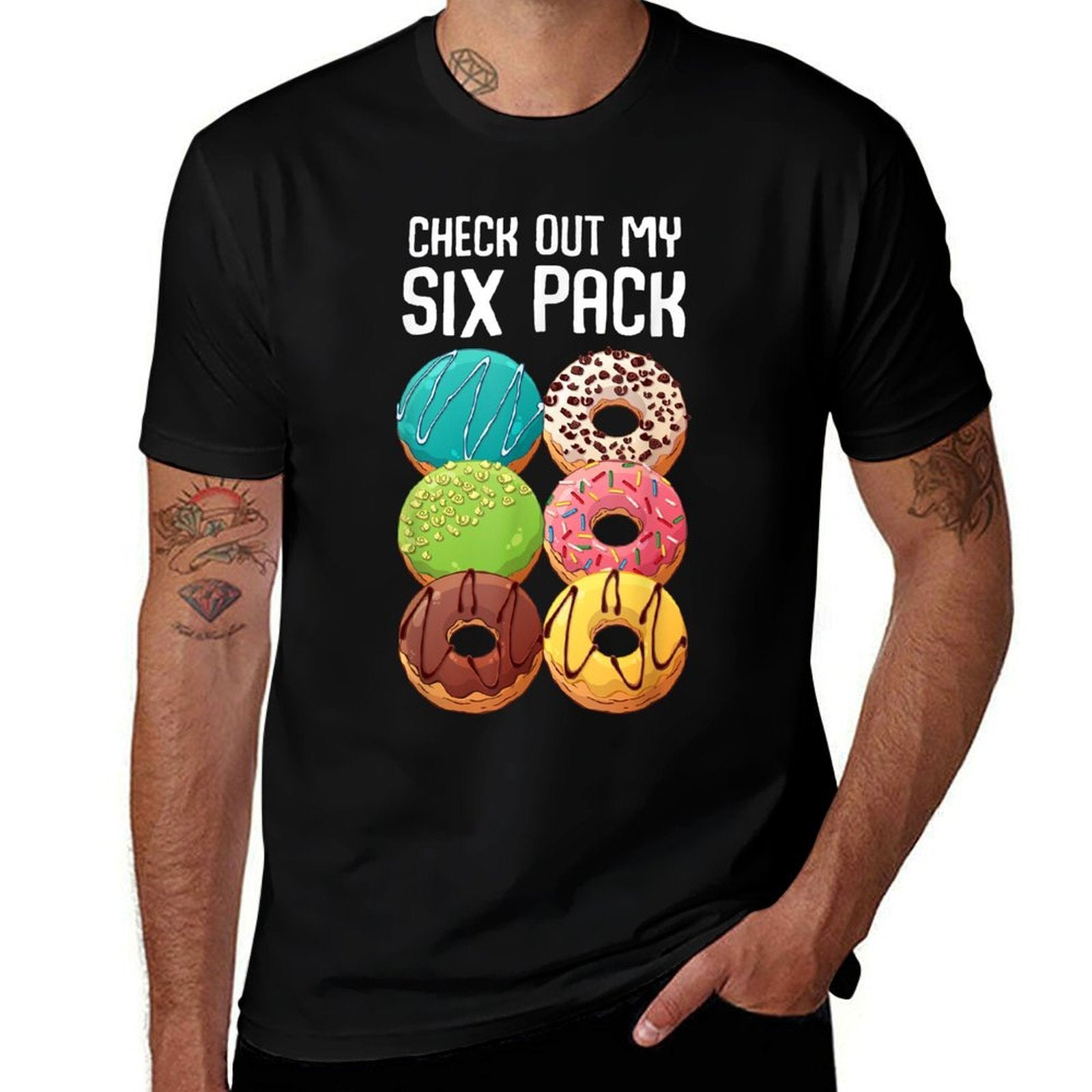 Check Out My Six Pack Donut - Funny Gym Comfortable T-Shirt