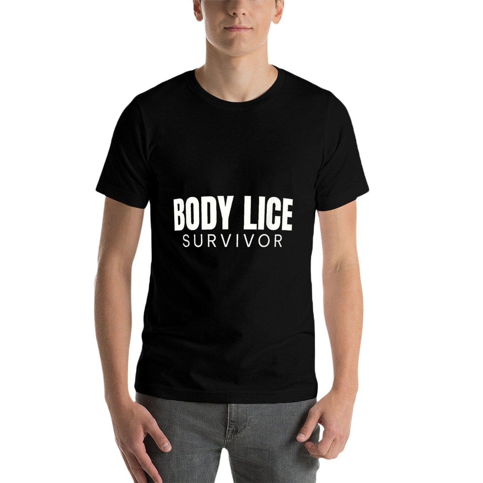 Body Lice Survivor Funny Retro Offensive Inappropriate Meme  Relaxed-fit T-Shirt