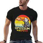 Opossum Whisperer Fist Bump Retro Possum Men Boys Kids Women  Stretchy T-Shirt