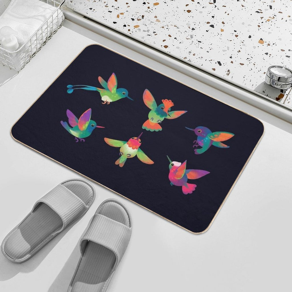 Hummingbird  Stain-Proof Bath Mat