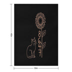 8647 Subtle Anti Trump 86 47 Cat Sunflower, Cat Lovers Durable Throw Blanket