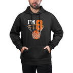 8th Birthdays For Boys Basketball Eight Year Old Machine Washable Hoodie