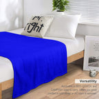 Royal Blue Solid Color Premium Throw Blanket