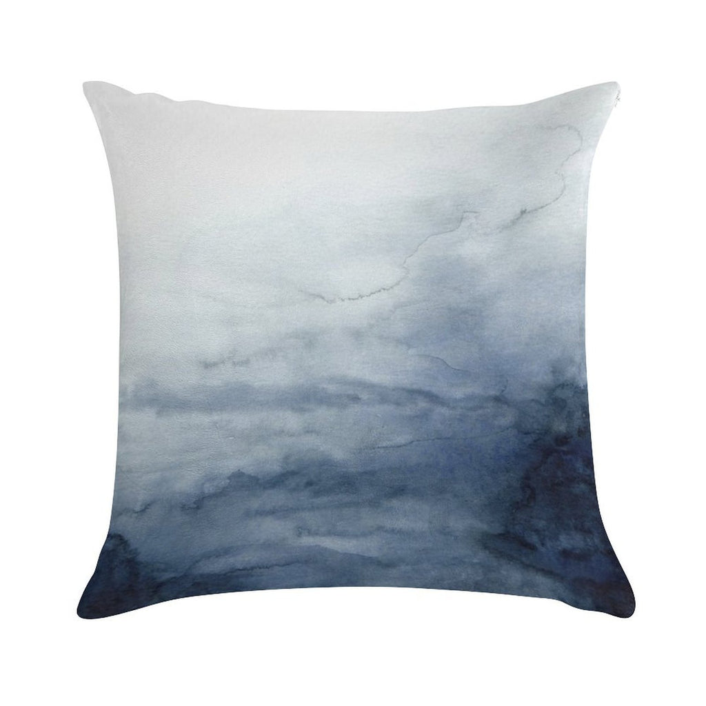 Indigo Abstract Painting  No.2 Soft Durable Construction Throw Pillow