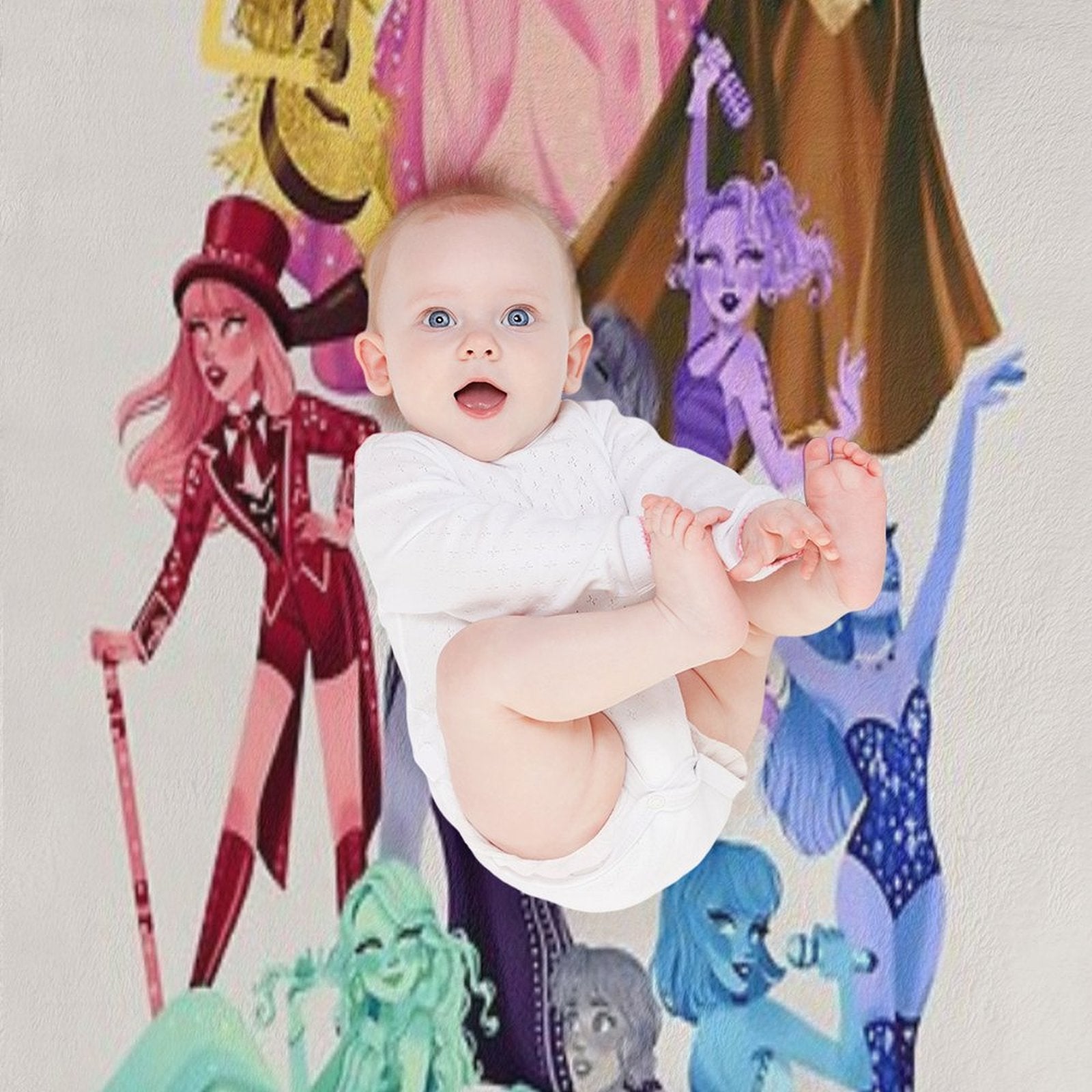 ALL ERAS (Colorful Version) Plush Throw Blanket