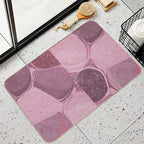 Pink Turtle Shell  Stain-Proof Bath Mat