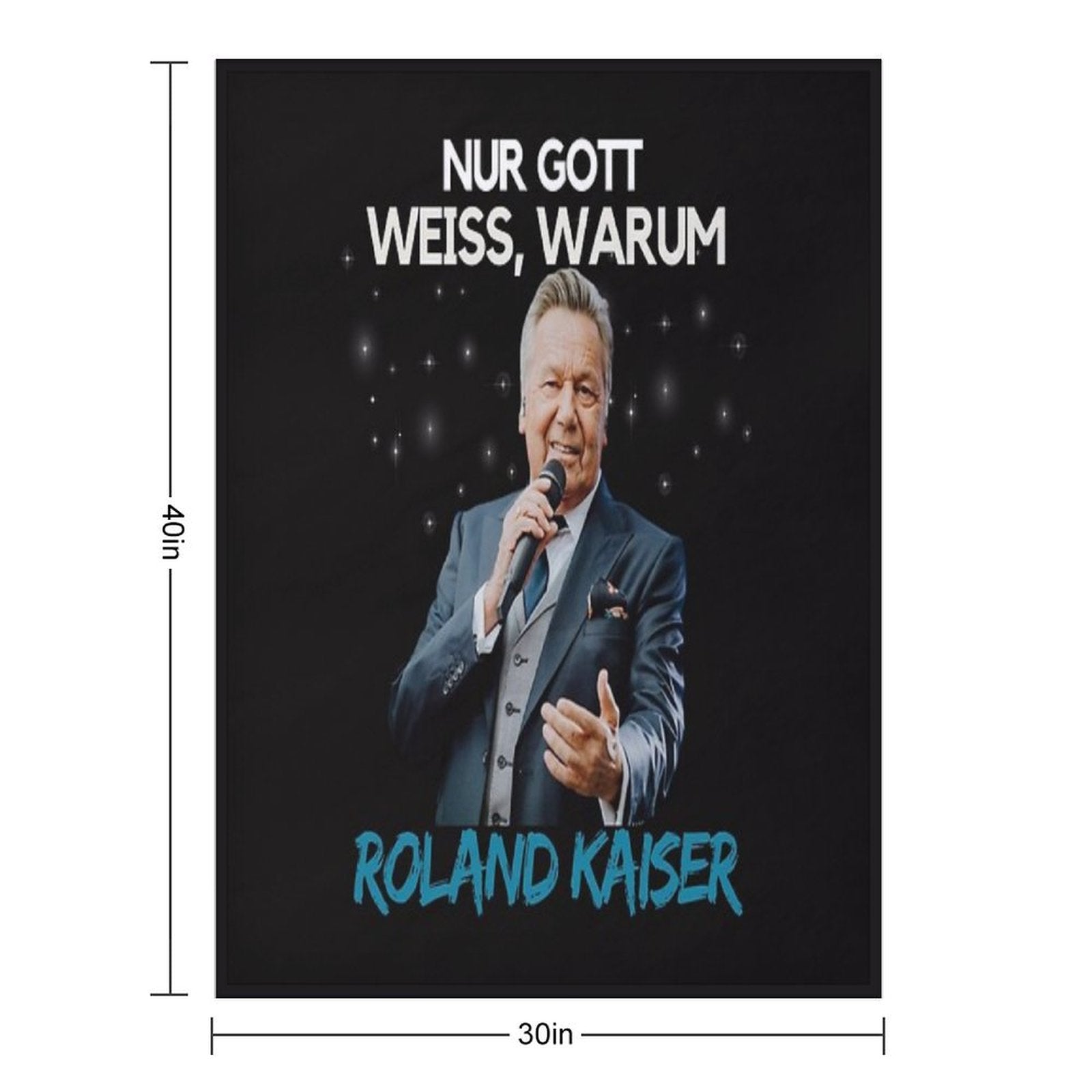 Roland Kaiser - Roland Kaiser Merch Plush Throw Blanket