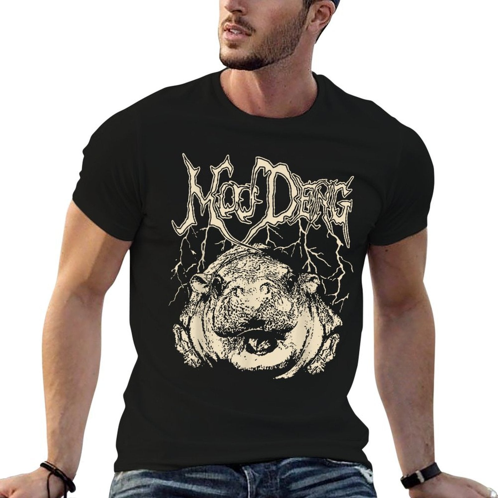 FUNNY MOO-DENG THE FAMOUS BABY PIGMY HIPPO MOODENG VINTAGE  Durable T-Shirt