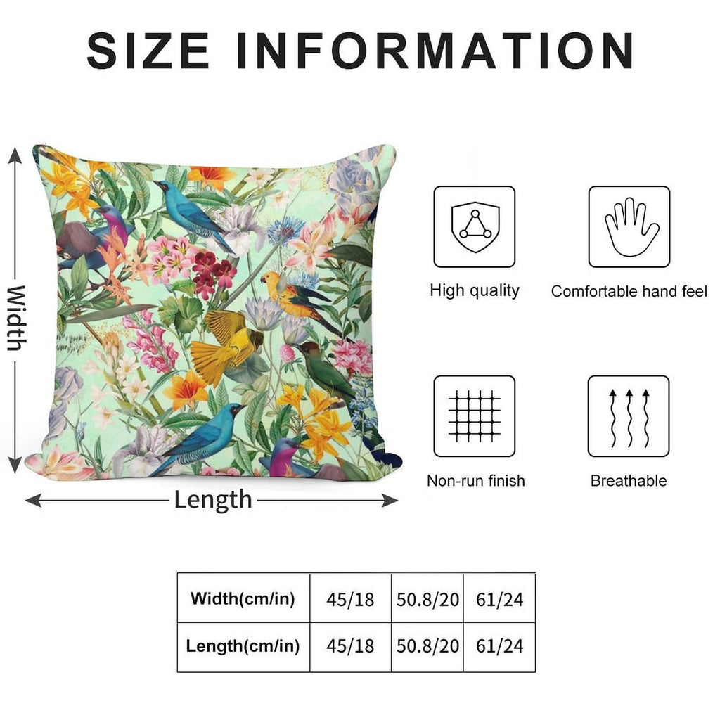 Tropical Paradise II Soft Bedroom Essential Throw Pillow