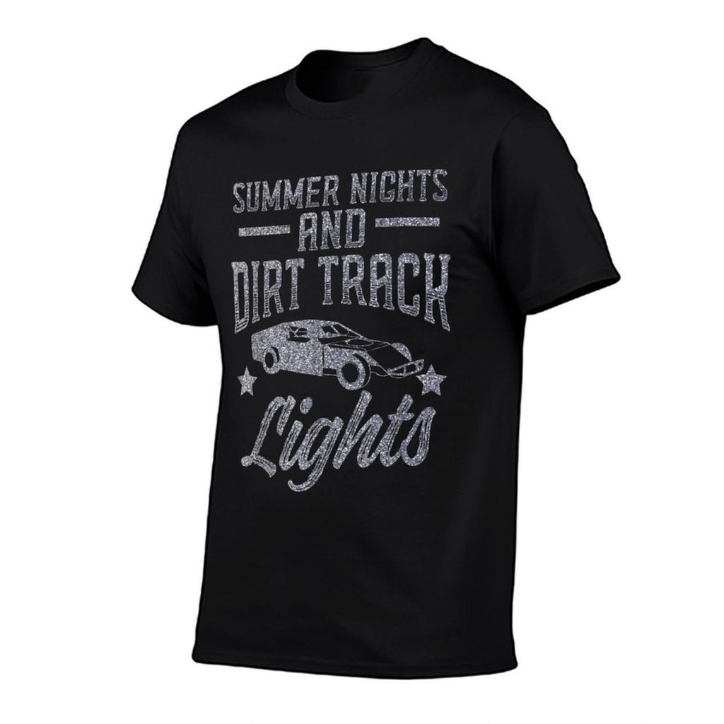 Silver Summer Nights  Dirt Track Lights - Fun Racing Fan for Men Women Girls Kids  Easy-care T-Shirt